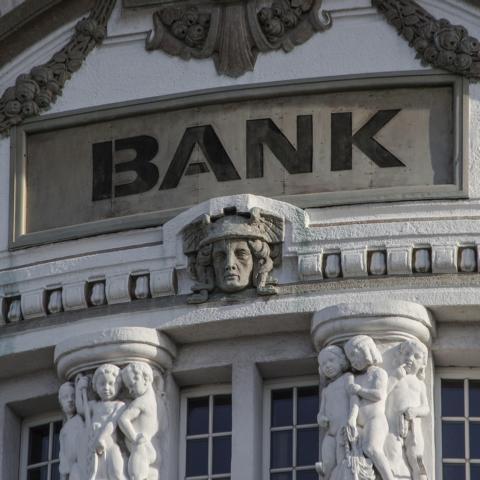 building of a bank