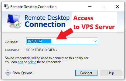 Access to VPS Server via Remote Desktop Connection